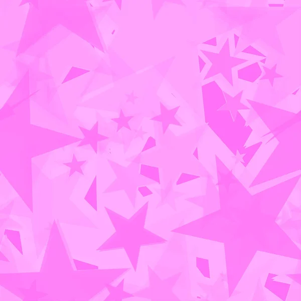 Calma grandes estrellas de color rosa sobre un fondo de fresa en proyección a — Vector de stock