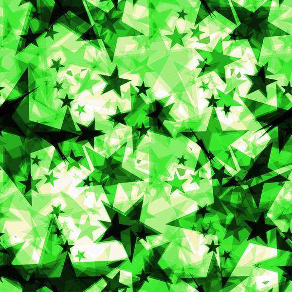Μεταλλικό πράσινο λαμπερό σκούρο χρυσά αστέρια σε ένα ελαφρύ φόντο i — Διανυσματικό Αρχείο