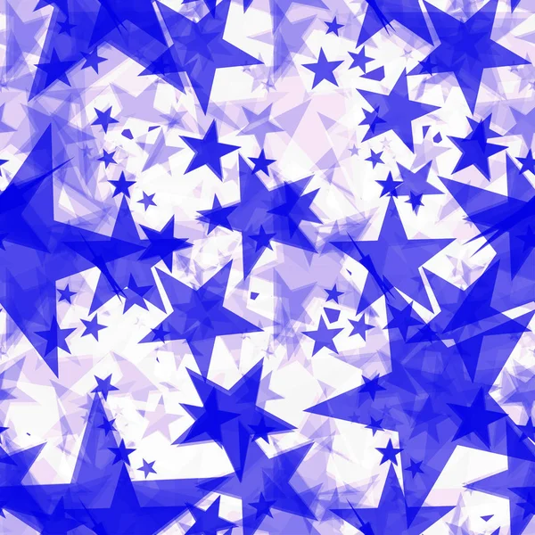 Brillantes estrellas escarchadas azules sobre un fondo claro en el — Vector de stock