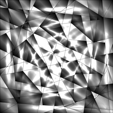 Kaotik siyah ve wh özel derin mozaik monokrom desen