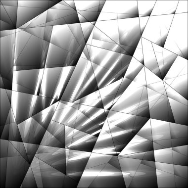 Kaotik siyah beyaz geometrinin özel tek renkli deseni