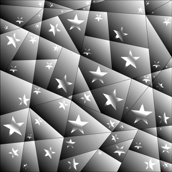 Eksklusif metalik monokrom pola kacau hitam dan putih — Stok Foto