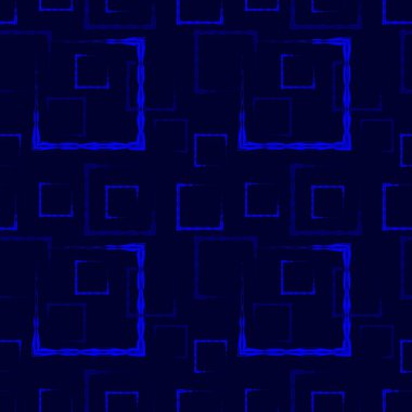 Soyut bir deniz arka planı veya deseni için mavi oyma kareler ve çerçeveler.