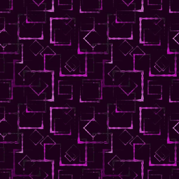 Cuadrados tallados en púrpura y rombos para un fondo o patrón abstracto brillante . — Vector de stock