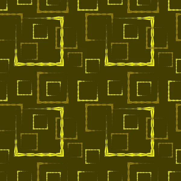 Золотые резные квадраты и рамки для абстрактного горчичного фона или рисунка . — стоковый вектор
