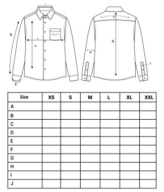 Uzun kollu Gömlek Teknik Çizim Çizim Boyutu Çizim Çizimi Çizimi