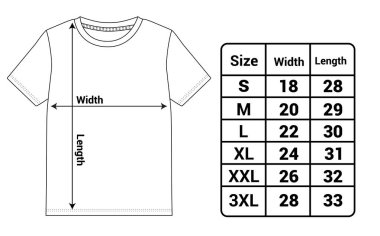 T-Shirt Teknik Çizim Grafik Boyutu Çizim Çizimi