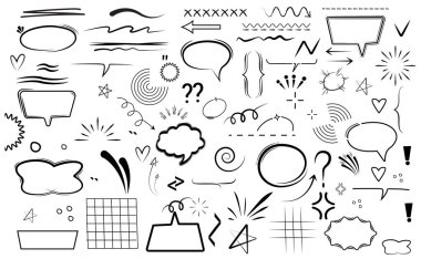 Sketch elements drawn sketch elements Vector stock illustration 