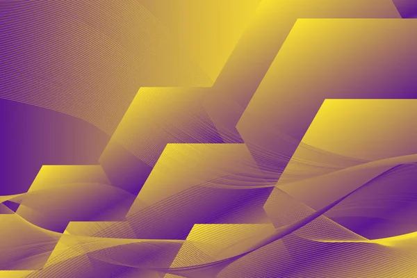 Fond Géométrique Minimal Dégradé Jaune Violet Affiches Design Futuriste Ornement — Image vectorielle