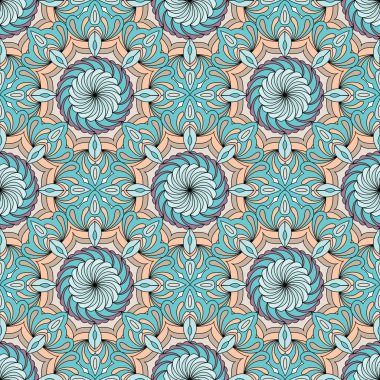 Mandala tasarım, mandala geometrik desen. Vintage renkler. Zarif ve güzel. Vektör çizim. 