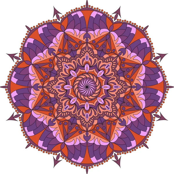 Mandala arka plan boyama. Sakin ol ve meditasyon poster. Vektör çizim. EPS 10.