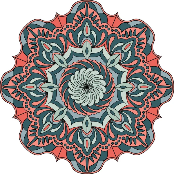 Mandala arka plan boyama. Sakin ol ve meditasyon poster. Vektör çizim. EPS 10.