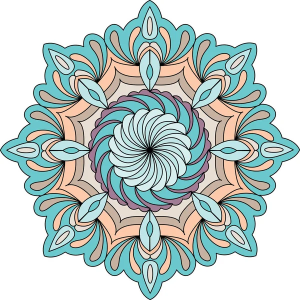 Mandala arka plan boyama. Sakin ol ve meditasyon poster. Vektör çizim. EPS 10.