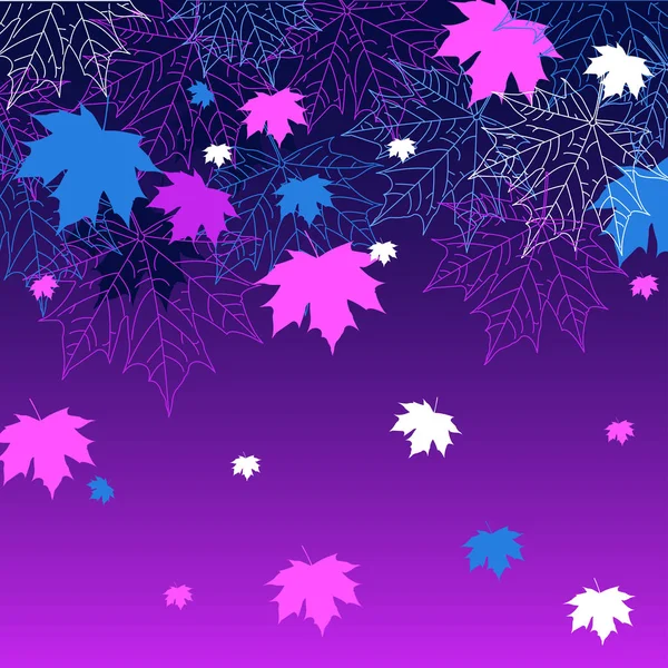 Foglie Autunno Autunno Sfondo Modello Foglia Illustrazione Vettoriale Pagine Web — Vettoriale Stock