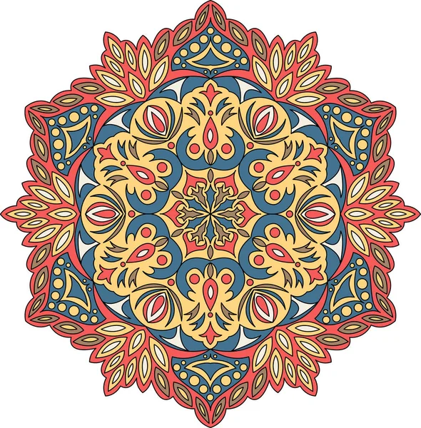 Vintage renk mandala çiçek ve yaprak elemanları ile. Mandala tasarım. Mandala poster. Sakin ol ve meditasyon. 