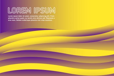 Minimum geometrik arkaplan. Dinamik şekiller bileşimi. Mor sarı ve turuncu renkler. İş geçmişi. 