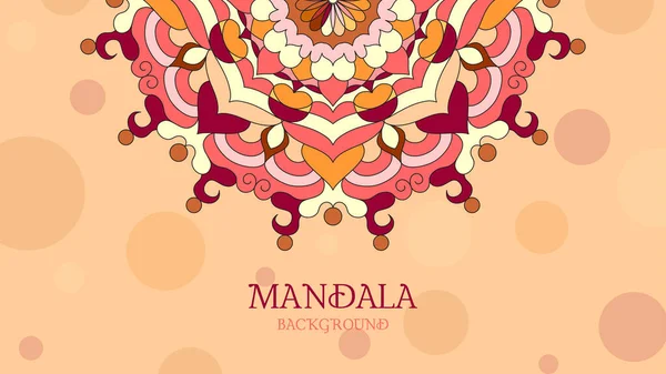 Renkli mandala arka planı, afiş, kart ya da duvar kağıdı. Rahatla ve meditasyon posteri. Vektör çizimi. Eps 10.