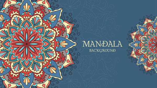 Renkli mandala arka planı, afiş, kart ya da duvar kağıdı. Rahatla ve meditasyon posteri. Vektör çizimi. Eps 10.