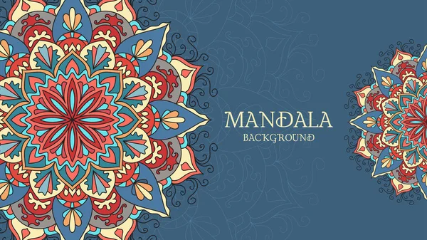 Bunte Mandala Hintergrund Banner Karte Oder Tapete Relax Und Meditation lizenzfreie Stockillustrationen