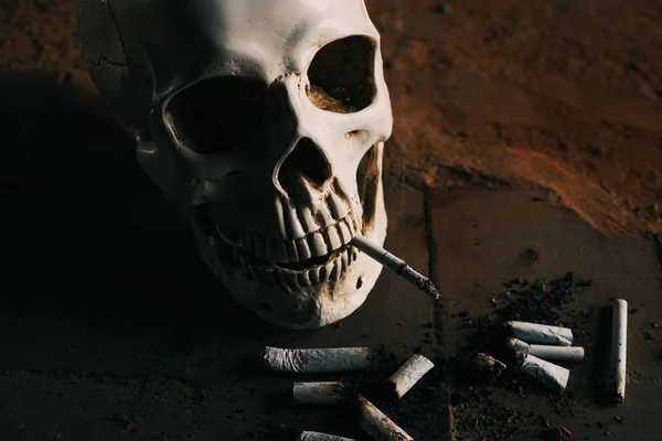 Sigara öldürür kavramı, bir sigara kafatası portresi