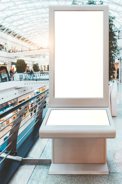 Digital ad poster mockup in a mall — Stock Photo, Image