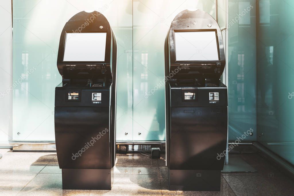 Two self-service terminals mockups
