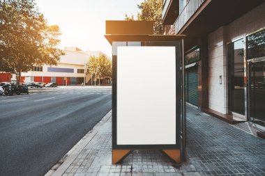 Otobüs durağından poster mockup