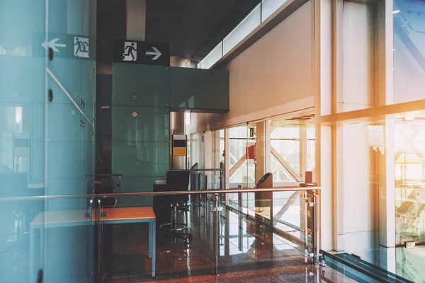 Boarding area in an airport terminal — Stock Photo, Image