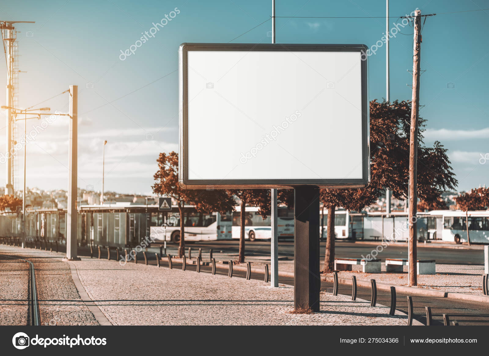 Banner mockup near a transport node Stock Photo by ©skynextphoto Intended For Street Banner Template