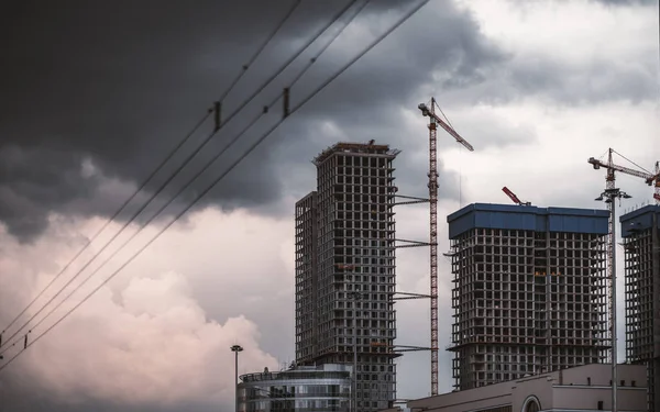 Skyscrapers under construction — Stock Photo, Image