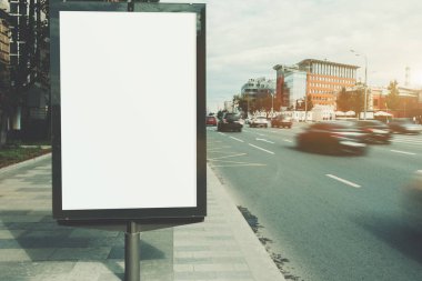 Boş bir beyaz poster şablonu