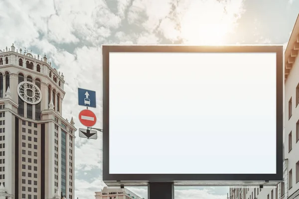 An empty street billboard mockup — Stock Photo, Image