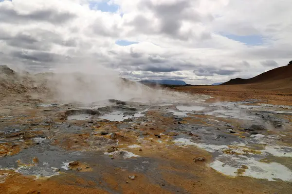 Myvatn Geothermal Area Its Numerous Hot Springs Krafla Volcanic System — Stock Photo, Image