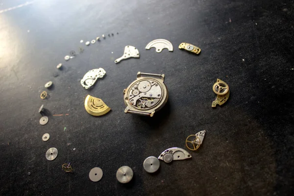 Watch Maker Repairing Vintage Automatic Watch — Stock Photo, Image