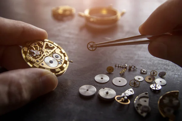 Process Repair Mechanical Watches — 图库照片