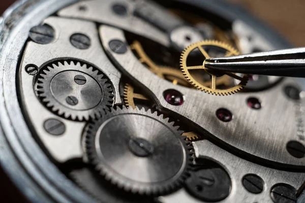 Mechanical watch repair, special tools, close up