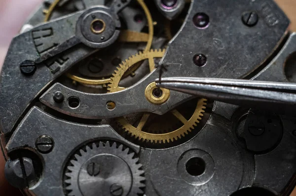 Mechanical watch repair, special tools, close up