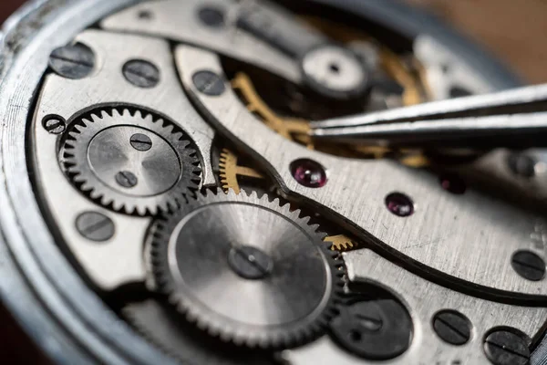 Mechanical watch repair, special tools, close up