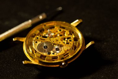 Mekanik saat tamiri, saatçi atölyesi.