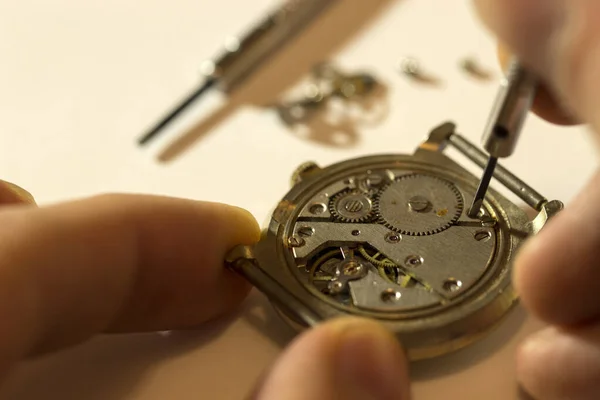 Mechanical watch repair, watchmaker\'s workshop