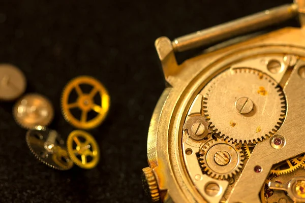Het Proces Van Reparatie Mechanische Horloges — Stockfoto