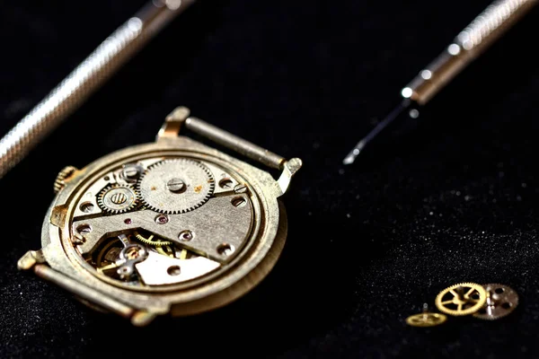 Process Repair Mechanical Watches — Stock Photo, Image