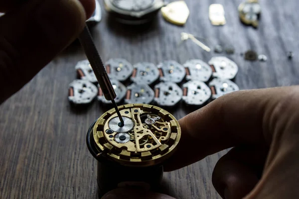 Mecánica Reparación Relojes Taller Del Relojero —  Fotos de Stock