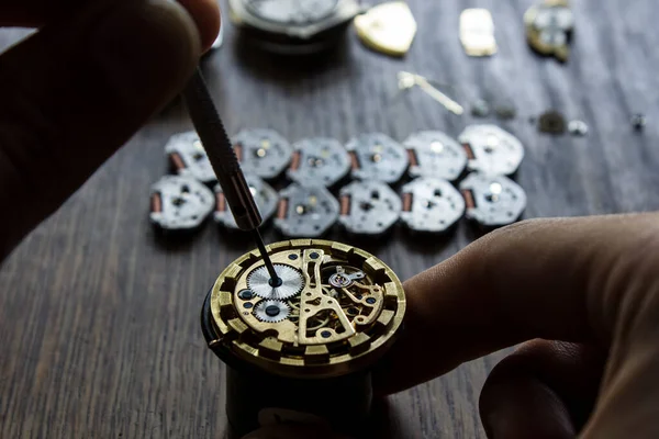 Mecánica Reparación Relojes Taller Del Relojero —  Fotos de Stock