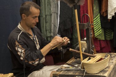 Horb Am Neckar, Almanya. 17 Haziran 2017. Polemiğe girmek bir ortaçağ piyasaya.