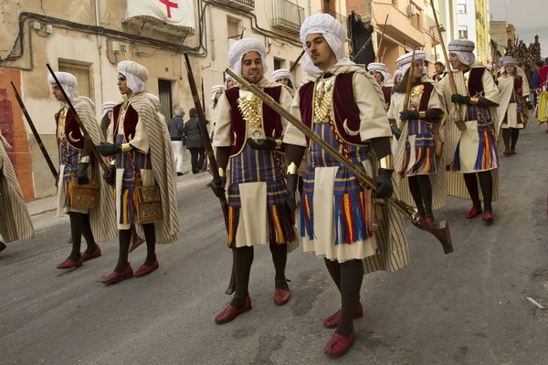 Alcoy Alicante Spain April 2017 Festival Moors Christians March City — Stock Photo, Image