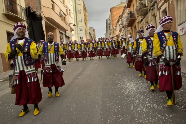 Alcoy Alicante Spain April 2017 Festival Moors Christians March City — Stock Photo, Image