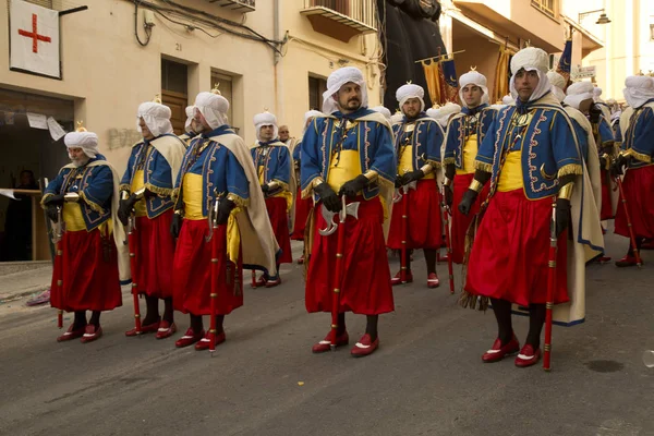 Alcoy Alicante Spain April 2017 Festival Moors Christians March City — Stock Photo, Image