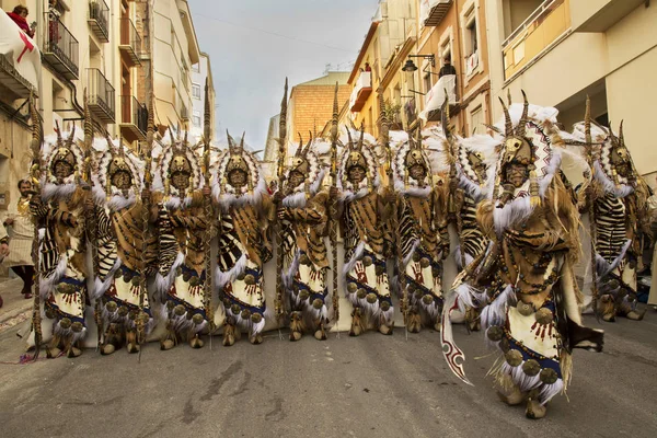 Alcoy Alicante Spain April 2017 Festival Moors Christians March City — Stock Photo, Image