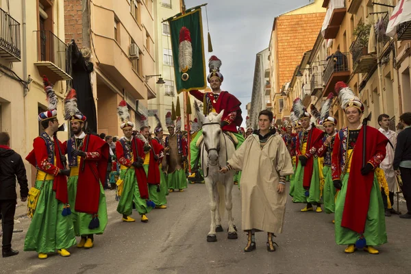 Alcoy Alicante Spain April 2017 Festival Moors Christians March City — Stock Photo, Image